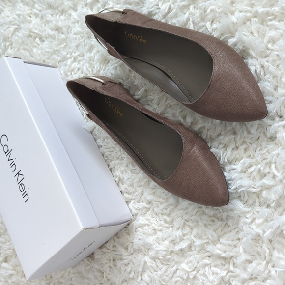 Calvin Klein Bexsy micro suede flats - Picture 1 of 7
